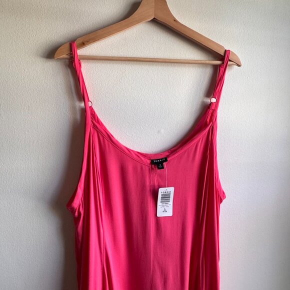 Torrid Women's Pink Maxi Challis Trapeze Dress Size 2X (18-20) NWT - Picture 5 of 8